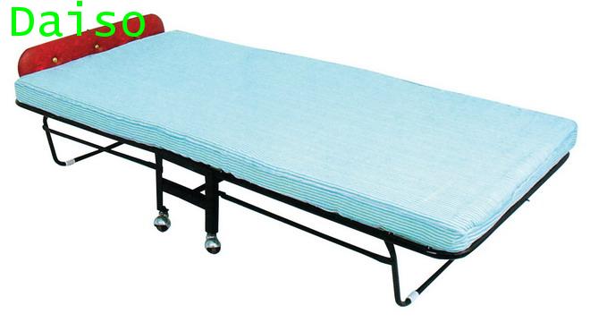 DS Bed-2_เตียงเสริมเหล็กมีล้อพับได้, เตียงเสริม ขนาด3ฟุต พับได้มีล้อ