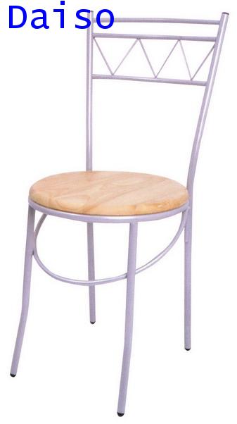 CD-123 เก้าอี้กินข้าวเหล็ก/ เก้าอี้กินข้าวพื้นนั่งไม้