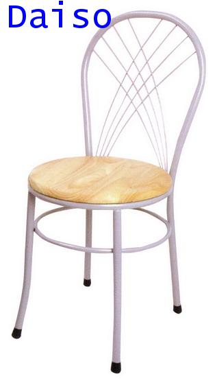 CD-129, เก้าอี้อาหารเหล็ก ที่นั่งไม้ยางพารา