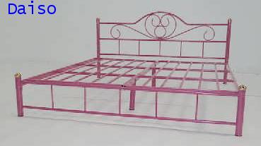 เตียงเหล็ก ขนาด5 ฟุต ขาแป๊บเหล็กกลมขนาด2นิ้ว, DS Bed-22