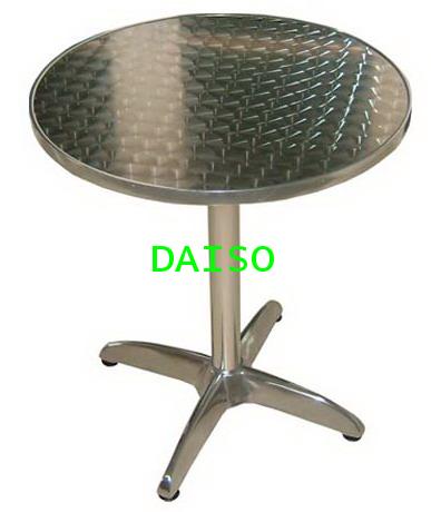 โต๊ะกลมอลูมิเนียม ขา4แฉก/โต๊ะอลูมิเนียมกลม 80 ซม./ T-77 6