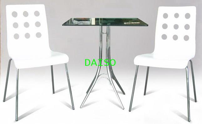 D-VN-207_เก้าอี้อาหารไม้ดัดสีขาว/เก้าอี้ไม้วีเนียร์สีขาว