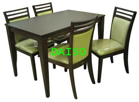 ชุดโต๊ะกินข้าว_DTP-008 Set/โต๊ะกินข้าวไม้ยางพารา4ที่นั่ง