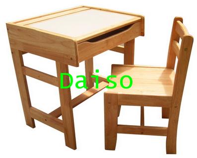 S-132 ชุดโต๊ะเก้าอี้นักเรียนมัธยม/โต๊ะเก้าอี้นักเรียนมัธยมไม้ยางพารา