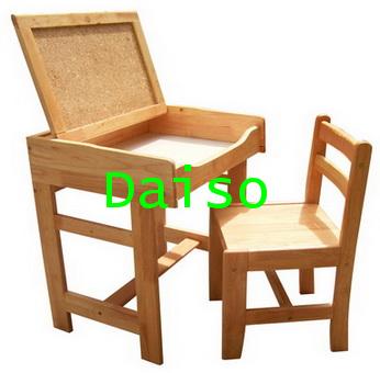 S-132 ชุดโต๊ะเก้าอี้นักเรียนมัธยม/โต๊ะเก้าอี้นักเรียนมัธยมไม้ยางพารา 1