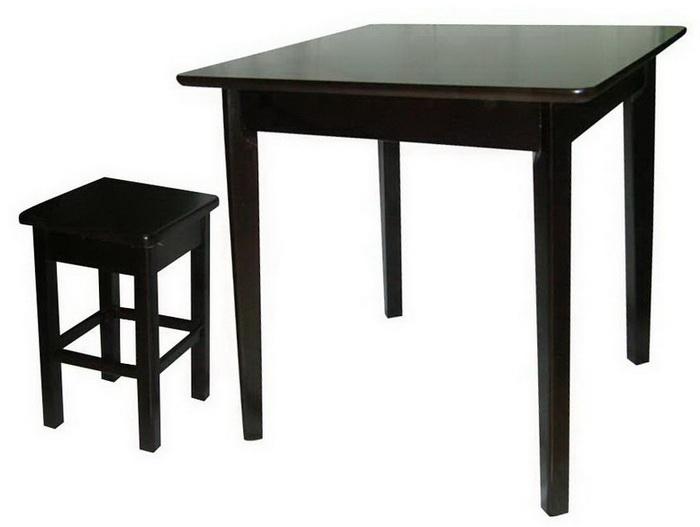ชุดโต๊ะเก้าอี้ร้านกาแฟ ชุดโต๊ะเก้าอี้อาหารไม้ยาง T-73