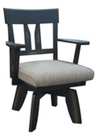 เก้าอี้ไม้ยางพารา หมุนได้ สไตล์วินเทจ DPC_087 / เก้าอี้กินข้าวไม้ยางพารา