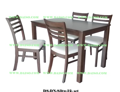 ชุดโต๊ะทานข้าว_DS-DN-83/ชุดโต๊ะเก้าอี้ไม้ยางพารา 4 ที่นั่ง 1