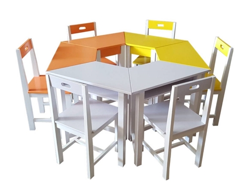 ชุดโต๊ะและเก้าอี้นักเรียนไม้ยางพารา เก้าอี้นักเรียนS-151