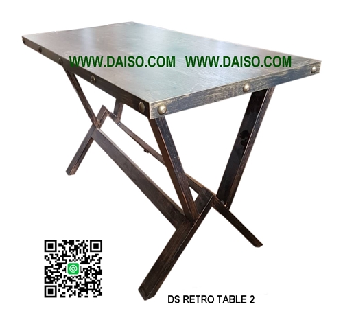 โต๊ะเหล็กทำสี แนวเรโทร DS-RETRO TABLE 2 1