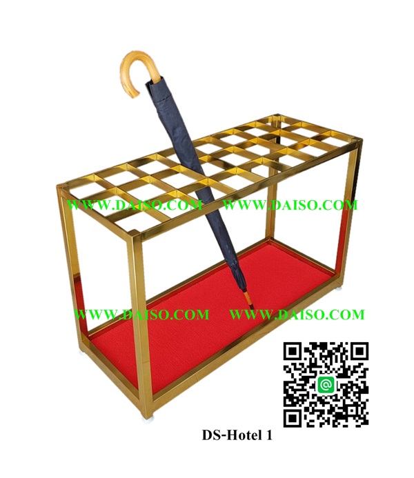 ที่วางร่ม สแตนเลส ชุบทอง DS-Hotel 1 2