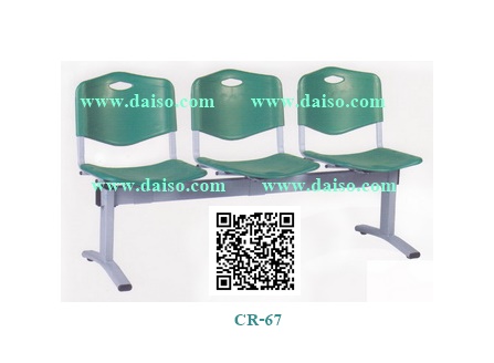 เก้าอี้แถว ที่นั่งพลาสติก /เก้าอี้แถว 3 ที่นั่ง / รหัส  CR-67-3 1