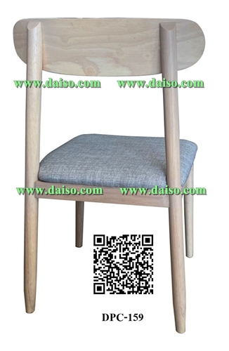 เก้าอี้ไม้ยางพารา ที่นั่งหุ้มเบาะหนังเทียม / เก้าอี้ทานอาหาร / DPC-159 3