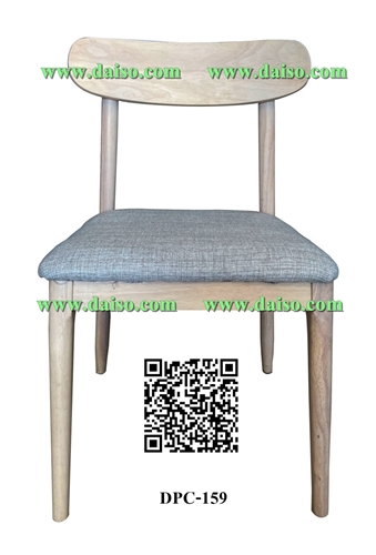 เก้าอี้ไม้ยางพารา ที่นั่งหุ้มเบาะหนังเทียม / เก้าอี้ทานอาหาร / DPC-159 2