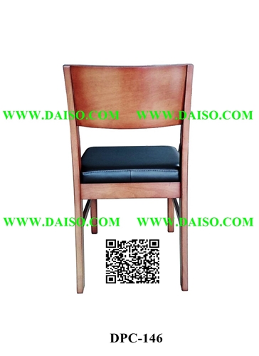 เก้าอี้ไม้ยางพารา ที่นั่งเบาะ/ เก้าอี้ห้องอาหาร รหัส DPC-146 2