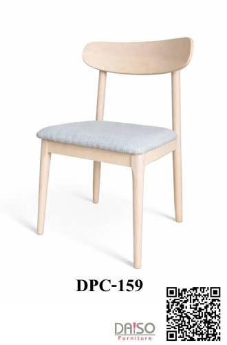 เก้าอี้ไม้ยางพารา ที่นั่งหุ้มเบาะหนังเทียม / เก้าอี้ทานอาหาร / DPC-159 4