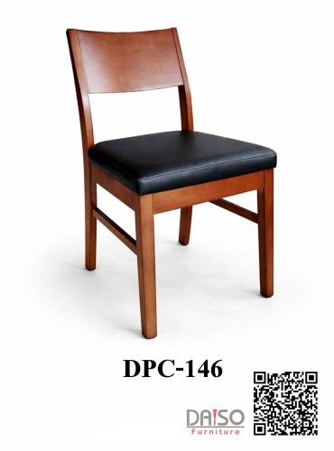 เก้าอี้ไม้ยางพารา ที่นั่งเบาะ/ เก้าอี้ห้องอาหาร รหัส DPC-146 3