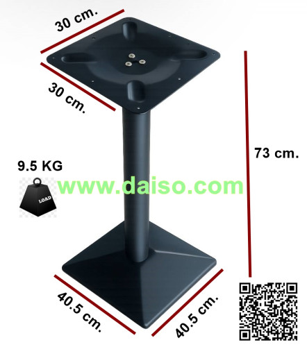 ขาโต๊ะเหล็กปั๊ม ฐานพีระมิด สีดำ ขาโต๊ะเหล็กสำเร็จรูป _T-166J 1