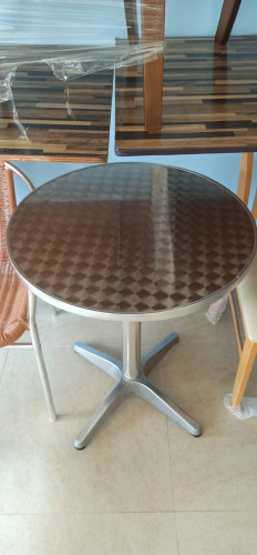 โต๊ะอลูมิเนียมกลม ขา4แฉก/โต๊ะอาหารอลูมิเนียมกลม 60 cm /T-76 6