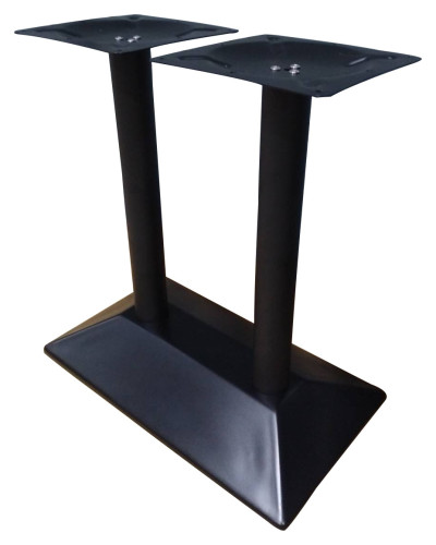 ขาโต๊ะเหล็กเสาคู่ ฐานพีระมิด เสากลม  ทำสีดำ_T-167/ขาโต๊ะนำเข้าสำเร็จรูป