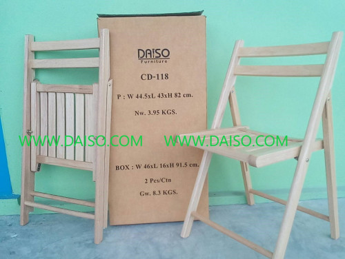 เก้าอี้ไม้ยางพาราพับได้ เก้าอี้พับเกรดงานส่งออก_ รหัส CD-118 B 8