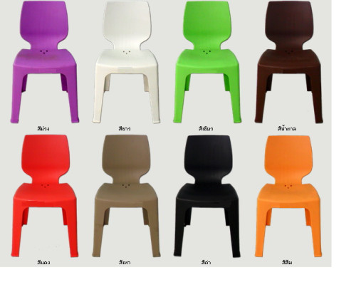 เก้าอี้พลาสติก  PP ราคาประหยัด สีสันสดใส DSP-22