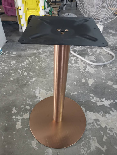 ขาโต๊ะสแตนเลส สีโรสโกลด์ / ขาโต๊ะร้านอาหาร / T-219 Rose Gold 1