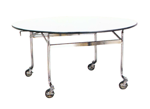 โต๊ะกลม พับได้ มีล้อ / โต๊ะจัดเลี้ยงกลม พับได้ มีล้อ_R-1 3