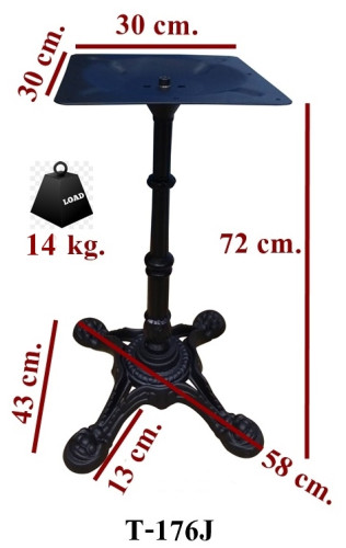 ขาโต๊ะเหล็กหล่อ ทรงโรมันพร้อมหน้าโต๊ะ / โต๊ะรับประทานอาหาร T-176J+TTS-207575 TW-12 1