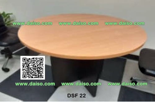 โต๊ะทำงานขาไม้ทรงกลม DSF 22