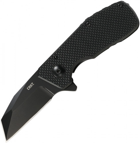มีดพับ CRKT Razelcliffe Compact Flipper Knife Black Blade, Black G10 Handles (4021GK)