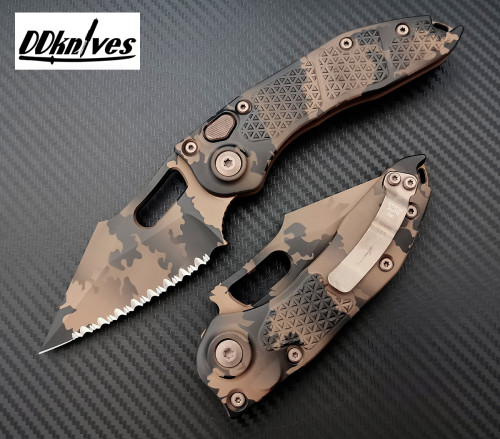 มีดออโต้ Microtech Stitch Auto Knife Coyote Camo Full Serrated Blade, Signature Series (169-3CCS)