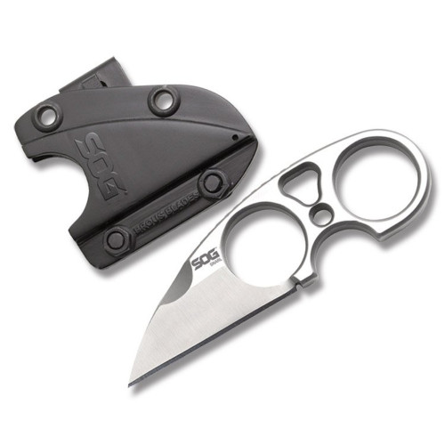 มีดห้อยคอ SOG Snarl Satin Wharncliffe Blade, Molded Nylon Sheath (JB01K-CP)