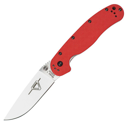 มีดพับ Ontario RAT 1 Folding Knife S35VN Satin Plain Blade, Red G10 Handles (8864)