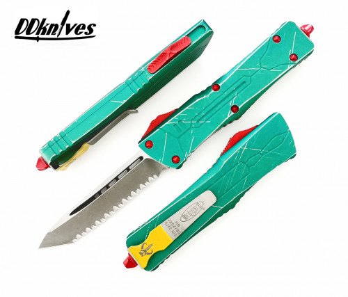 มีดออโต้ Microtech Combat Troodon Bounty Hunter T/E AUTO OTF Knife Full Serrated Blade (144-12BH)