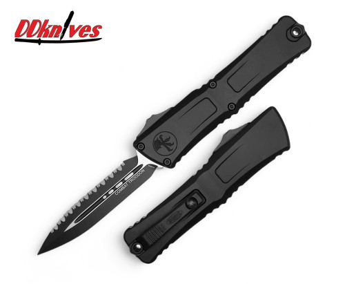 มีดออโต้ Microtech Combat Troodon Gen III OTF Knife D/E Black Blade, Black Handles (1142-3T)