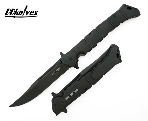 มีดพับ Cold Steel Large Luzon Flipper Knife Black Plain Blade, Black GFN Handles (20NQX-BKBK)