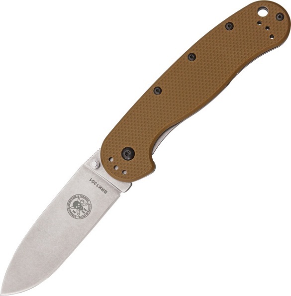มีดพับ ESEE Avispa Folding Knife Stonewashed D2 Blade, Coyote FRN Handles (BRK1302CB)
