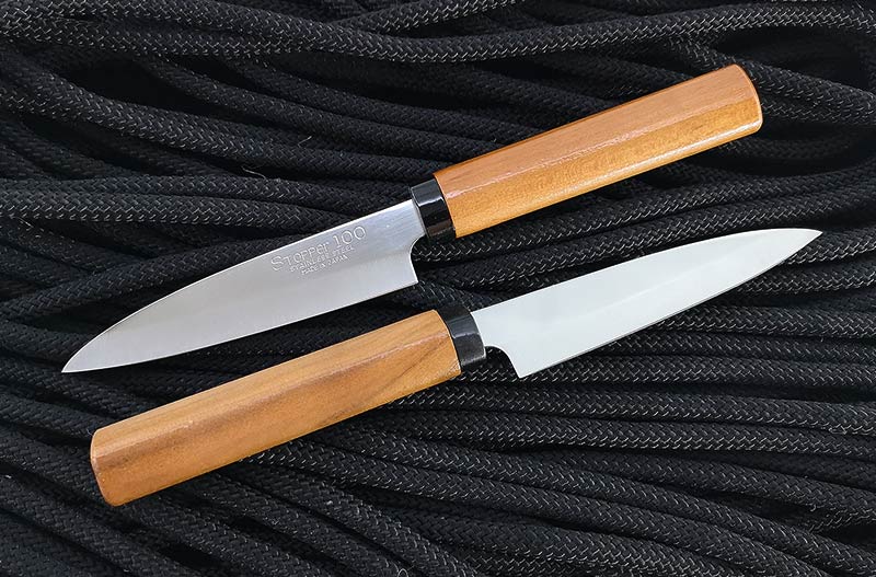 มีดปอกผลไม้ Kanetsune Fruit Knife 420J2 Blade, Cherry Wood Handle (KC-075)