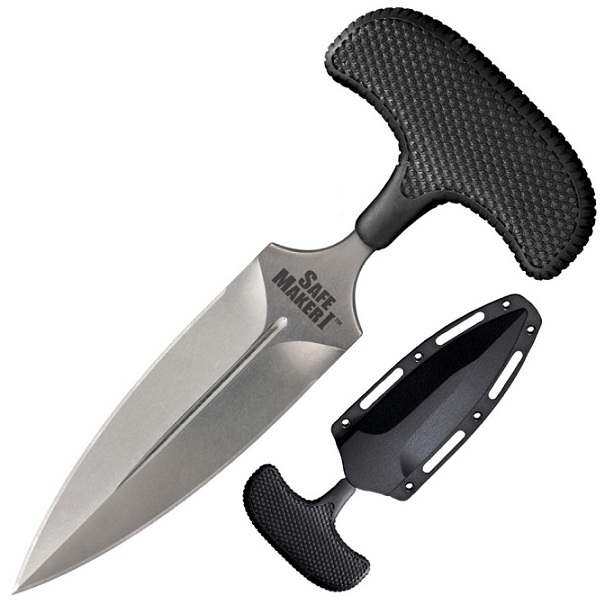 มีดชก Cold Steel Safe Maker I Push Dagger AUS-8 Blade, Kray-Ex Handle, Secure-Ex Sheath (12DBST)