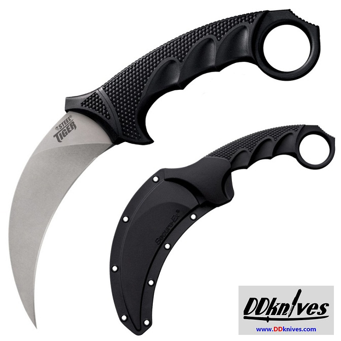 มีดคารัมบิท Cold Steel Steel Tiger Karambit Fixed AUS-8A Blade, Secure-Ex Sheath (49KST)