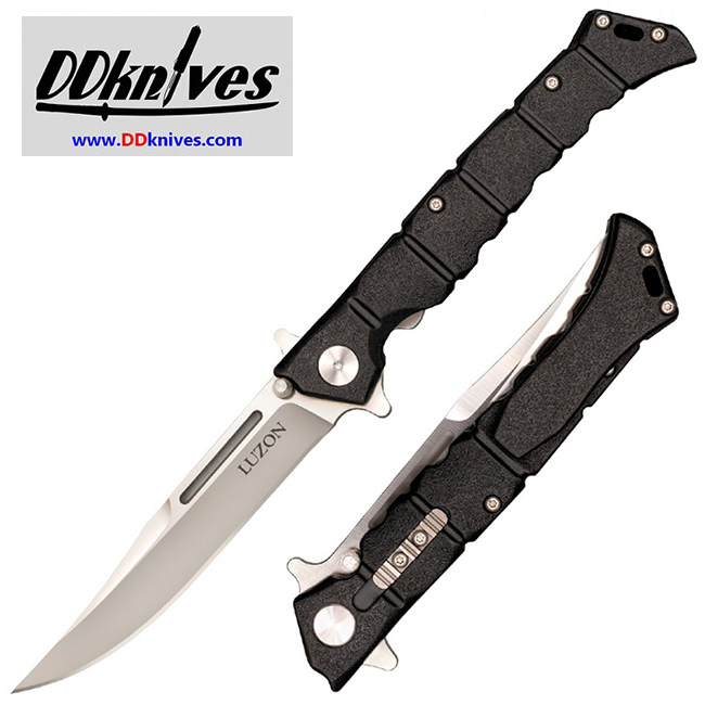 มีดพับ Cold Steel Medium Luzon Flipper Knife Plain Blade, Black GFN Handles (20NQL)
