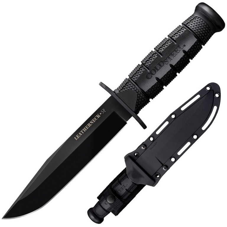 มีดใบตาย Cold Steel Leatherneck-SF Fixed D2 Black Powder Coated Blade, Griv-Ex Handles (39LSFC)