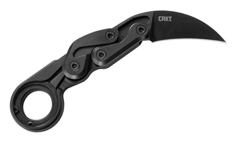 มีดคารัมบิท CRKT Provoke Folding Karambit D2 Plain Blade, Black Aluminum Handles (4040)