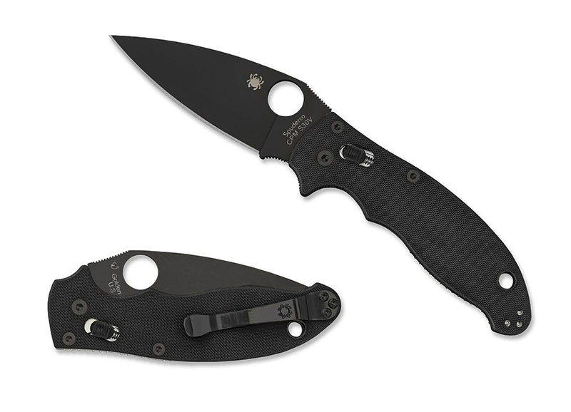 มีดพับ Spyderco Manix 2 Folding Knife Black Plain S30V Blade, G10 Handles (C101GPBBK2)