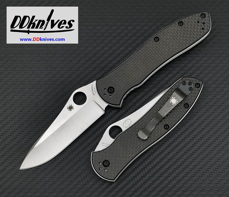 มีดพับ Spyderco Gayle Bradley 2 Folding Knife CPM-M4 Plain Blade, Carbon Fiber/G10 Handles(C134CFP2)