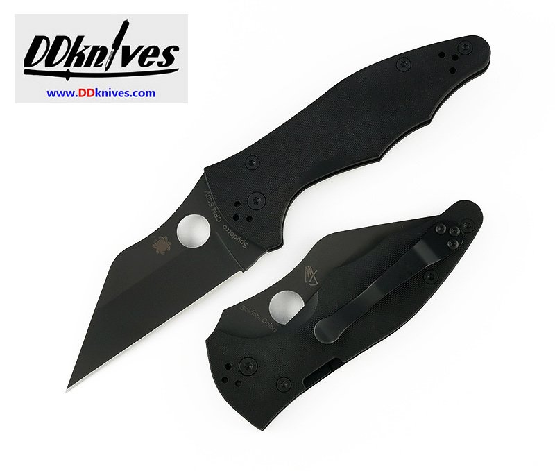มีดพับ Spyderco Yojimbo 2 Folding Knife S30V Black DLC Plain Blade, Black G10 Handles (C85GPBBK2)