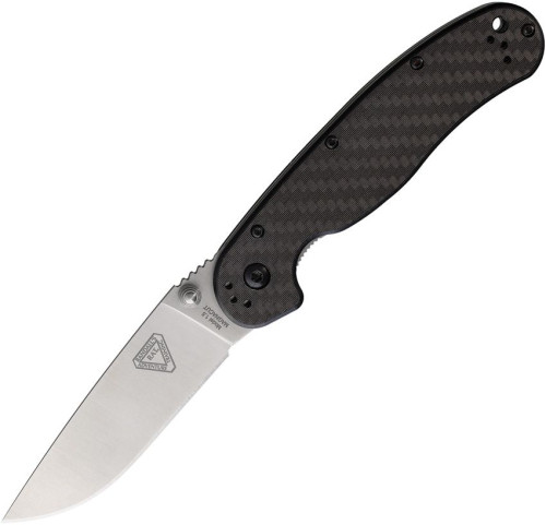 มีดพับ Ontario RAT Model 1.5 Folding Knife CPM-MagnaCut Satin Plain Blade, Carbon Fiber (8884)