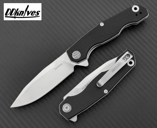 มีดพับ Kershaw Inception Flipper Knife D2 Stonewashed Drop Point Blade, Black G10 Handles (2031)