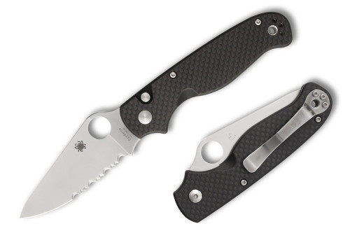 มีดพับ Spyderco ButtonUp Button Lock Folding Knife, Carbon Fiber/G10 Laminate Handles (C275CFPS)